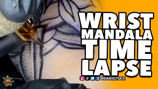 Mandala Wrist Tattoo Timelapse [upl. by Norej]