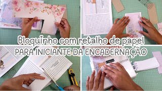 Bloquinho usando retalhos de papel refilado e restos de capas que deram errado [upl. by Ennairrac]