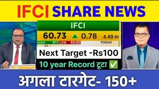 IFCI share latest news  10 Year record टूटा 🚀  IFCI share latest Target [upl. by Auginahs208]