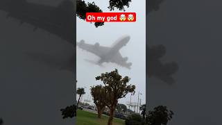 BIG AIR PLAN viralvideo new short airplanelanding airbus planelandingisdangerous foggy big [upl. by Cassy]