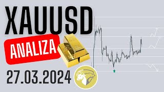 ANALIZA ZŁOTA 27032024  EDUKACJA  STRATEGIA  XAUUSD [upl. by Aerol]