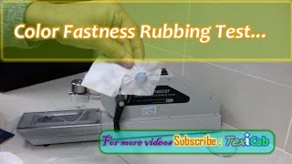 Color Fastness to Rubbing Test [upl. by Harrat]