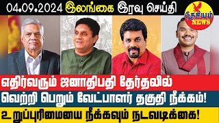 ஜனாதிபதித் தேர்தலில் வெற்றி பெறும் வேட்பாளர் தகுதி நீக்கப்படுவது உறுதி  Srilanka Tamil News [upl. by Nannette]