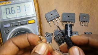 Comment TESTER un PONT DE DIODE avec un Mutimetre Voltmetre FLUKE ELECTRONIQUE Multimeter [upl. by Nodnart]