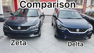 Baleno Delta vs zeta 2023 Model ❤️full comparison Pricefeaturesspace [upl. by Forelli]