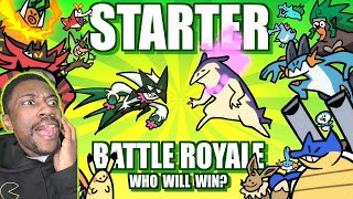 NO WAY  Starter Pokemon Battle Royale And Explanation Reaction [upl. by Vershen698]