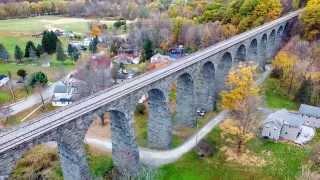 The Starrucca Viaduct Aerial via Drone [upl. by Enitsyrk]