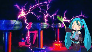 IEVAN POLKKA on TESLA COIL trio [upl. by Ylrebme]