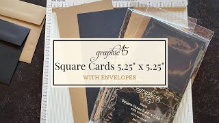 Square Cards 5 14″ x 5 14″ with Envelopes  Kraft amp Black  Graphic 45 [upl. by Atirehgram251]