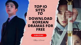 Top 10 websites to download Korean Dramas😅 You download for free💃🏻💃🏻💃🏻 [upl. by Buddy]