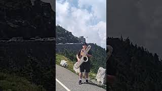 Bass Sax Man spotted at Whiteface Mountain in Wilmington NY  12th rag [upl. by Anirbus34]