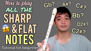 RECORDER FLUTE TUTORIAL 2021  How to play all the Sharp and Flat Notes [upl. by Aihseyk]