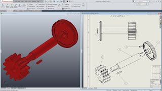 SOLIDWORKS 2019  TRANSMISSION ASSEMBLY  DRAWING [upl. by Neona]