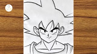 How To Draw Goku step by step  Easy drawing ideas for beginners  Beginners drawing [upl. by Ibrek818]