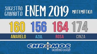 Gabarito ENEM 2019 CHROMOS  Prova Amarela Questão 160  Matemática [upl. by Cordalia]