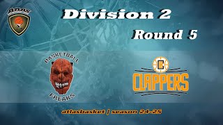 Atlasbasket  Div 2Round 5  BASKETBALL FREAKS vs LA CLAPPERS [upl. by Nika949]