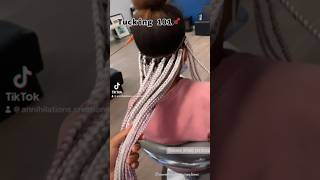 Box braids You can’t tuck with me foryou fyp viral tucking boxbraids braidtutorial 🦄 [upl. by Francoise]