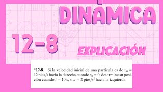 DINÁMICA HIBBELER 128 ✅ RESUELTO‼️ [upl. by Ona908]