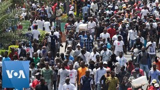 Thousands Rally in Haiti Against President Moise [upl. by Rahas]