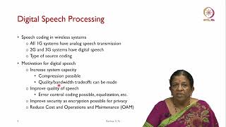 Lec 43 Speech Coding I [upl. by Mahtal]