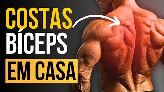 TREINO DE COSTAS E BÍCEPS EM CASA 6 MINUTOS RÁPIDO E EFICAZ [upl. by Eiznekam]