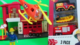 Firefighter Fireman Sam Dickie Toys Jupiter Fire Engine Venus and Neptune Boat Unboxing and Episode [upl. by Chrisoula]