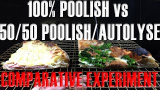 Pizza Comparison 100 Poolish vs 5050 PoolishAutolyse Neapolitan Pizza using a Stand Mixerat home [upl. by Airotel838]