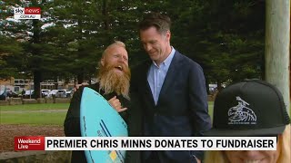 Chris Minns donates 15000 to mental health fundraiser [upl. by Deroo]