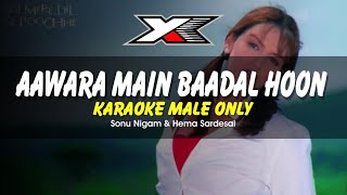 Aawara Main Baadal Karaoke  Male Only [upl. by Alastair]