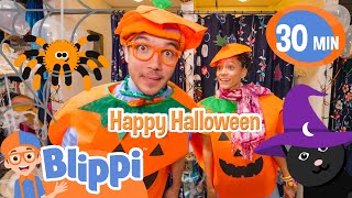 Blippi amp Meekah Wish You A Happy Halloween  Blippi  Celebrating Diversity [upl. by Schaab]