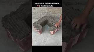 Mud Stove With Chimney clay diy [upl. by Yarw]