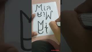 MIA NAME LOGO DESIGN shorts ytshorts [upl. by Hafirahs]