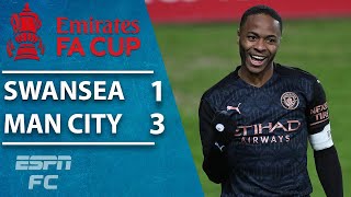 Man City wins 15th IN A ROW after beating Swansea City to reach FA Cup quarters  ESPN FC Highlights [upl. by Idnak454]