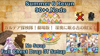 【FGO】 Summer 6 Rerun 90 Node NP1 Ptolemaios Friend SCastoria Full Bonus No Swap Setup 和風遺跡 [upl. by Attenaj]