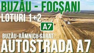 AUTOSTRADA A7 Buzau  Focsani  lot 12 Buzău  Ramnicu Sarat 3504 km  Stadiu lucrari 03022024 [upl. by Ruperto263]