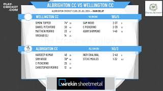 Albrighton CC Shropshire 1st XI v Wellington CC Shropshire 3rd XI [upl. by Nevaeh]