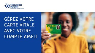 Tutos ameli  Déclarez en ligne la perte le vol ou le dysfonctionnement de votre carte Vitale [upl. by Negrom]