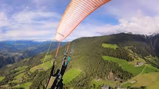 Paragliding 167a Using my paraglider to visit a restaurant near Plose amp flying down to Brixen 12 [upl. by Denae]