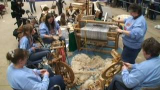 Pennsylvania Farm Show Sheeptoshawl competition [upl. by Oilicec700]