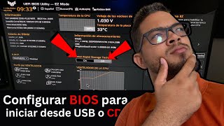 Configurar BIOS para ARRANCAR desde una USB o CD  ASUS Iniciar BIOS [upl. by Travers]