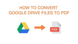 How to Convert Google Drive Files To PDFs—in SECONDS [upl. by Tibold]