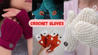 CROCHET GLOVES Handmade Gloves Designs DIY Crochet glovesHandcrafted Harmony in Crochet Gloves [upl. by Pizor558]