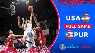 USA v Puerto Rico  Full Game  FIBA Womens Basketball World Cup Qualifiers 2022 [upl. by Nalo]