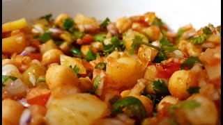 Chana Chaat Recipe  Without Yogurt Chana Chaat  Recipe By Food Trends [upl. by Engedi]