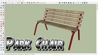 Park Chair  Banca de Parque  sketchup viralvideo parks woodworking forniture [upl. by Louanne]