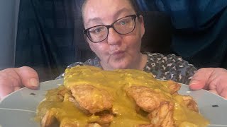 Fish amp Chips With Curry Sauce mukbang food ukfood eating eatingshow [upl. by Normy]