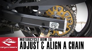 How To Adjust and Align a Motorcycle Chain [upl. by Donata573]