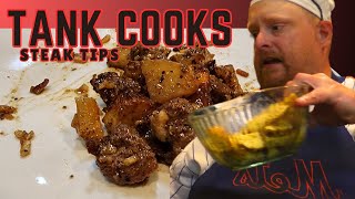 Tank Cooks Air Fryer Steak Tips and Potatoes [upl. by Aysa419]