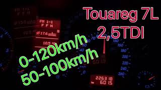 Racechip test Touareg 7L 25 TDI 0100 km\h 50100 km\h chiptuning 174PS auf 200PS [upl. by Synn581]