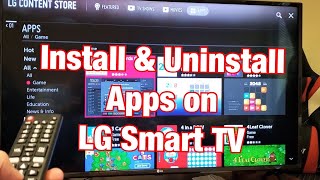 LG Smart TV How to Install amp Uninstall Apps [upl. by Berlinda]